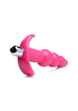 Frisky Bubbling Pink Ribbed Anal Plug - Pink