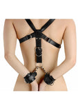 Frisky Easy Access Thigh Sling with Wrist Cuffs - Black