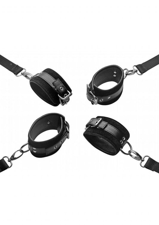 Frisky Four Point Restraint - Black - Set