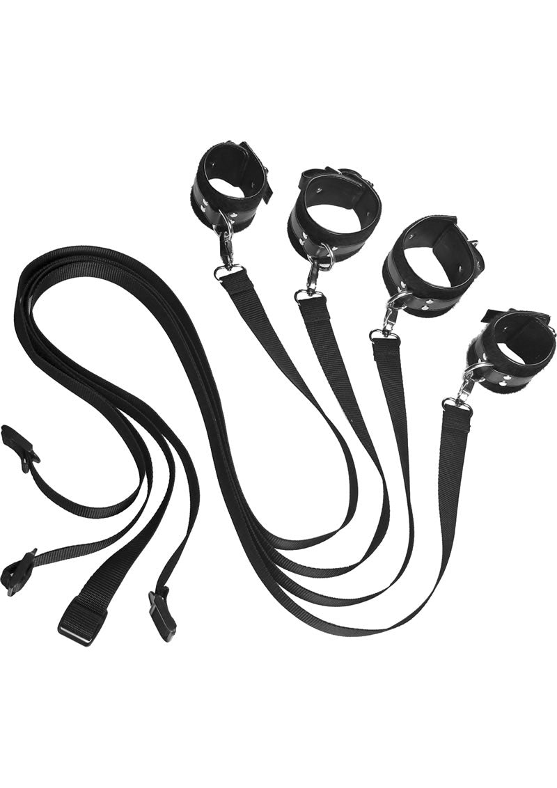 Frisky Four Point Restraint - Black - Set