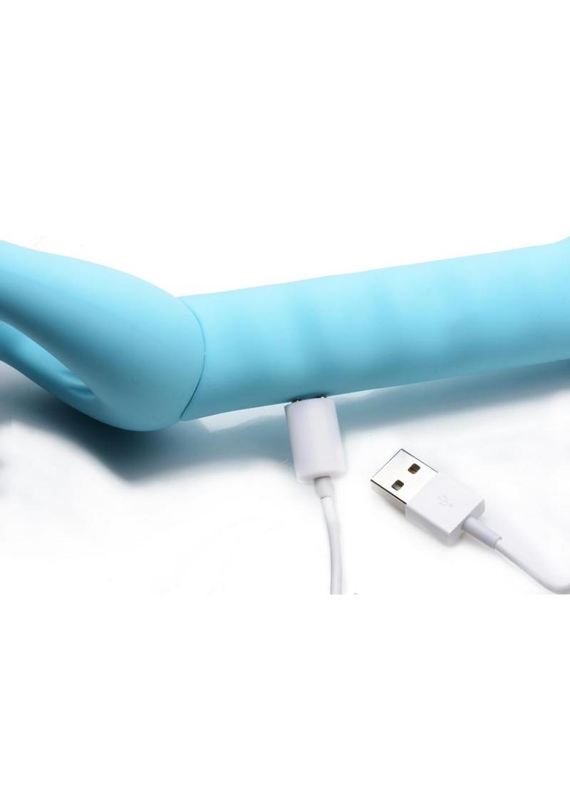 Frisky Yass Vibe Dual Ended Silicone Rechargeable Vibrator - Teal