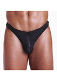 Fundies Unzip It Thong with Black Zorro Mask