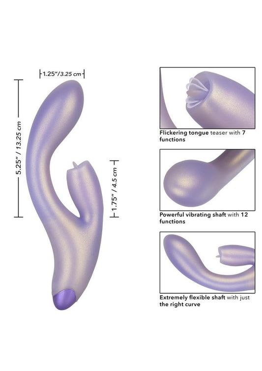 G-Love G-Kiss Silicone Rechargeable Dual Stimulating Massager - Purple