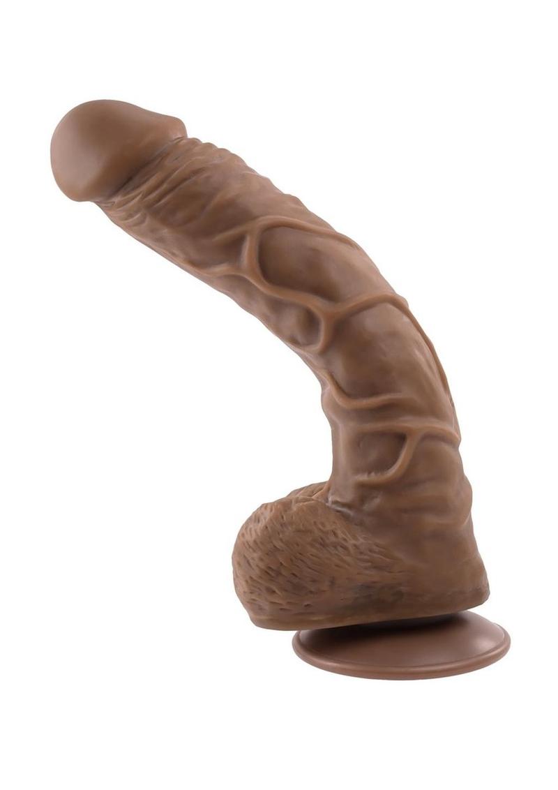 Gender X Flexskin Poseable True Feel Dildo - Chocolate - 10in