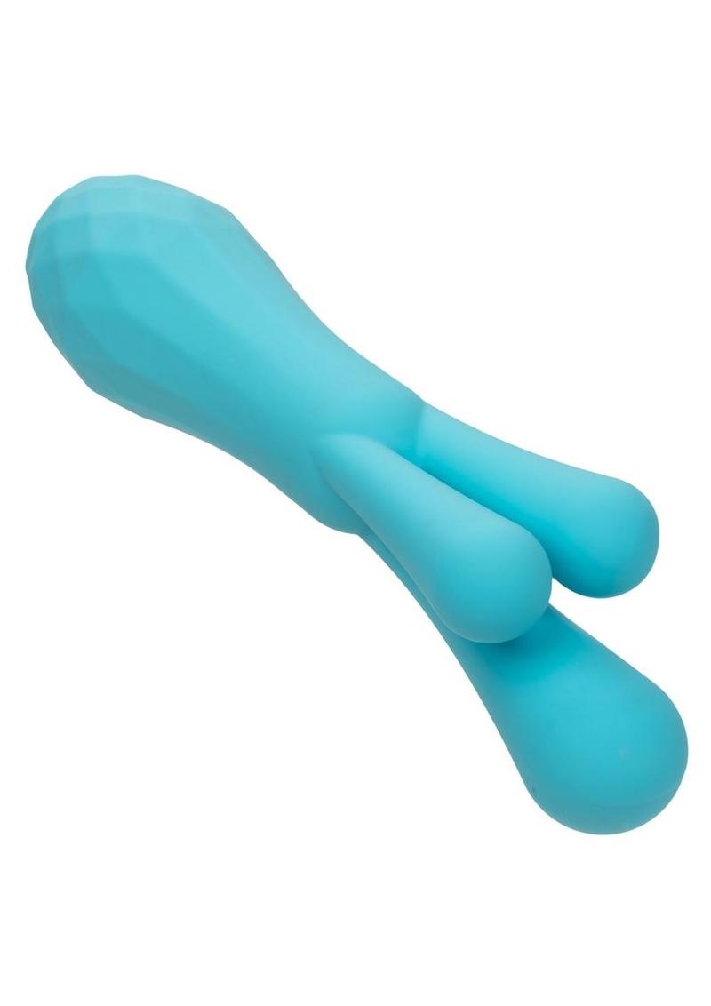 Gia Triple Teaser Silicone Rechargeable Vibrator - Blue