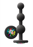 Glams Ripple Silicone Plug Rainbow Gem - Black - 4.49in