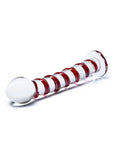 Glas Mr Swirly Dildo - Clear/Red