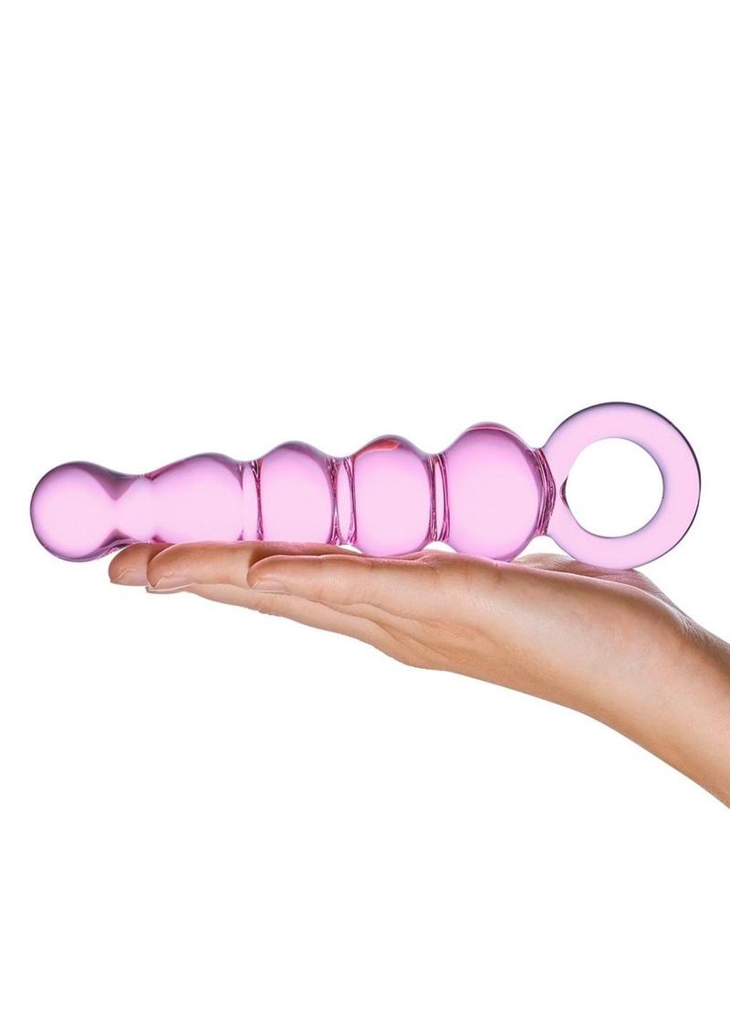 Glas Quintessence Beaded Anal Slider - Pink/Purple