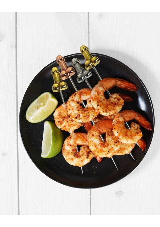 Glitterati Hor D' Oeuvre's Picks - Assorted Colors/Gold/Rose Gold/Silver - 6 Per Set