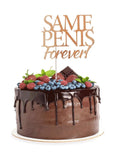 Glitterati Same Penis Cake Topper - Black/Rose Gold