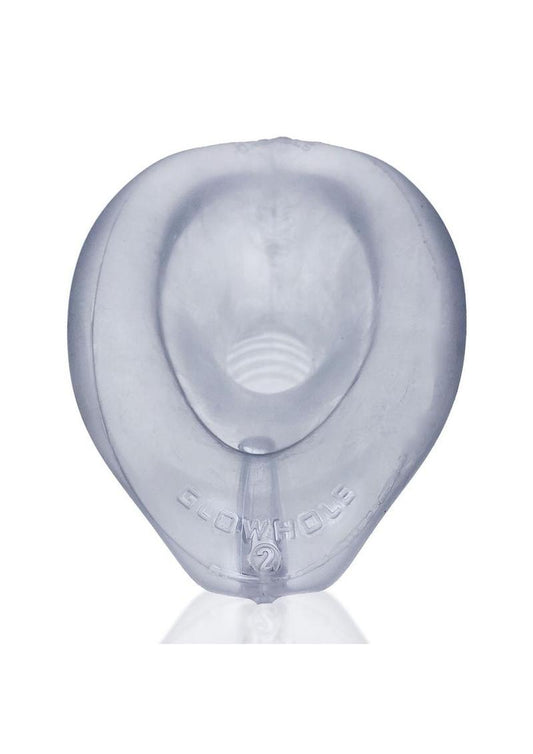 Glowhole 2 Light Up Hollow Silicone Buttplug - Cool Ice - Large