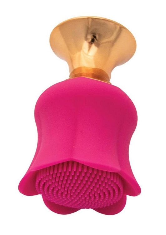 Goddess Diamond Bloom Rechargeable Silicone Massager - Fushcia - Pink