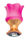 Goddess Diamond Bloom Rechargeable Silicone Massager - Fushcia - Pink