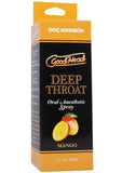 Goodhead Deep Throat Oral Anesthetic Spray - Mango