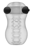 Goodhead Helping Head Pro Vibrating Masturbator with Bullet - Frost/White