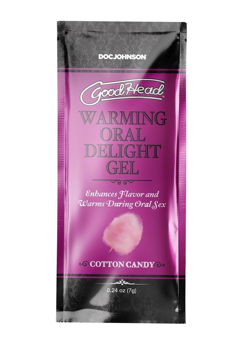 Goodhead Warming Oral Delight Gel .24oz Bulk (48 Pieces) - Cotton Candy