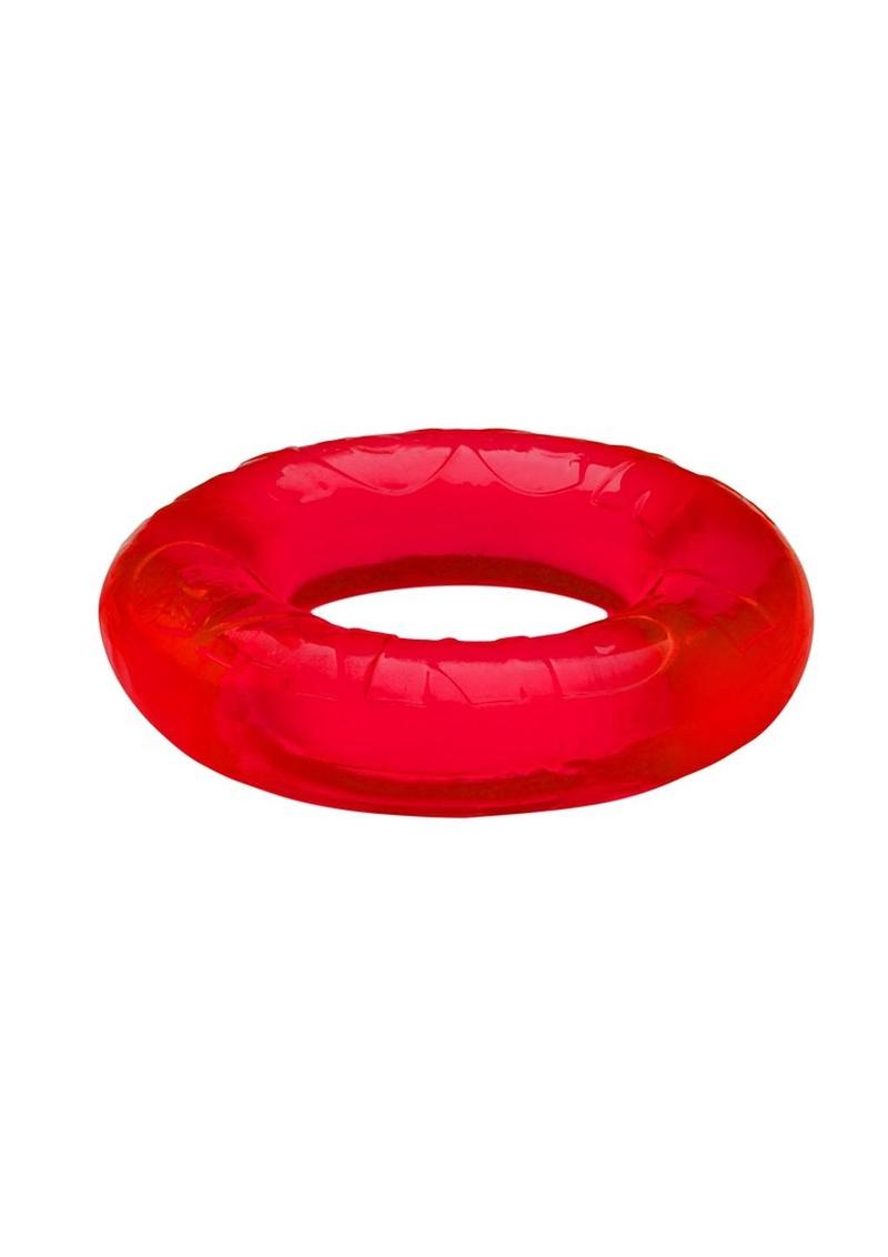 Gummy Cock Ring - Red - One Size