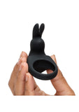 Happy Rabbit Rechargeable Silicone Cock Ring - Black