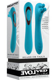 Heads Or Tails Silicone Rechargeable Dual Vibrator