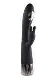 Heat Up and Chill Rechargeable Silicone Heating and Cooling G-Spot Dual Stim Vibrator - Black