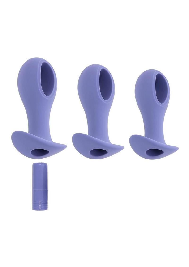 Hole Punch Rechargeable Silicone Plug - Purple - Set