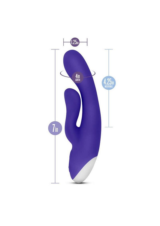Hop Trix Silicone Rabbit Vibrator - Midnight/Purple