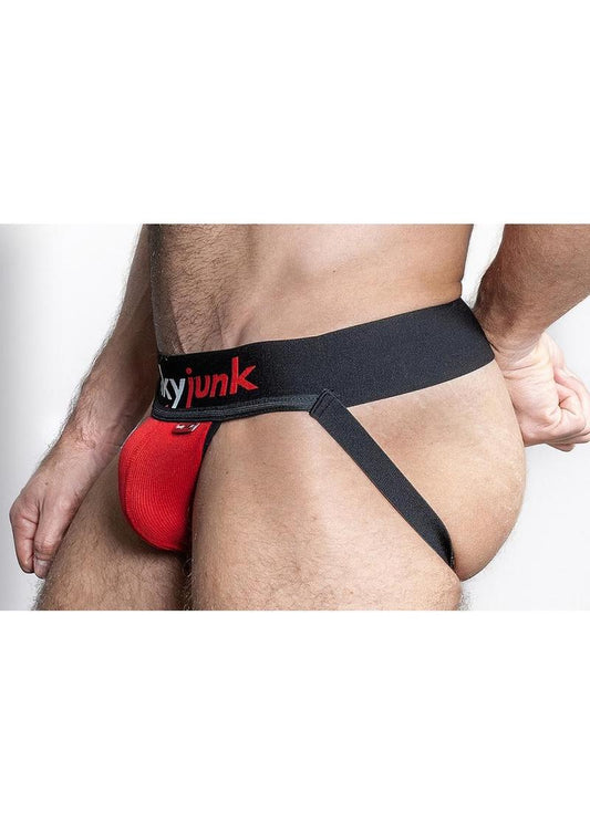 Hunker Comfy Pouch Slider-Strap Jock - Red Hot - XLarge