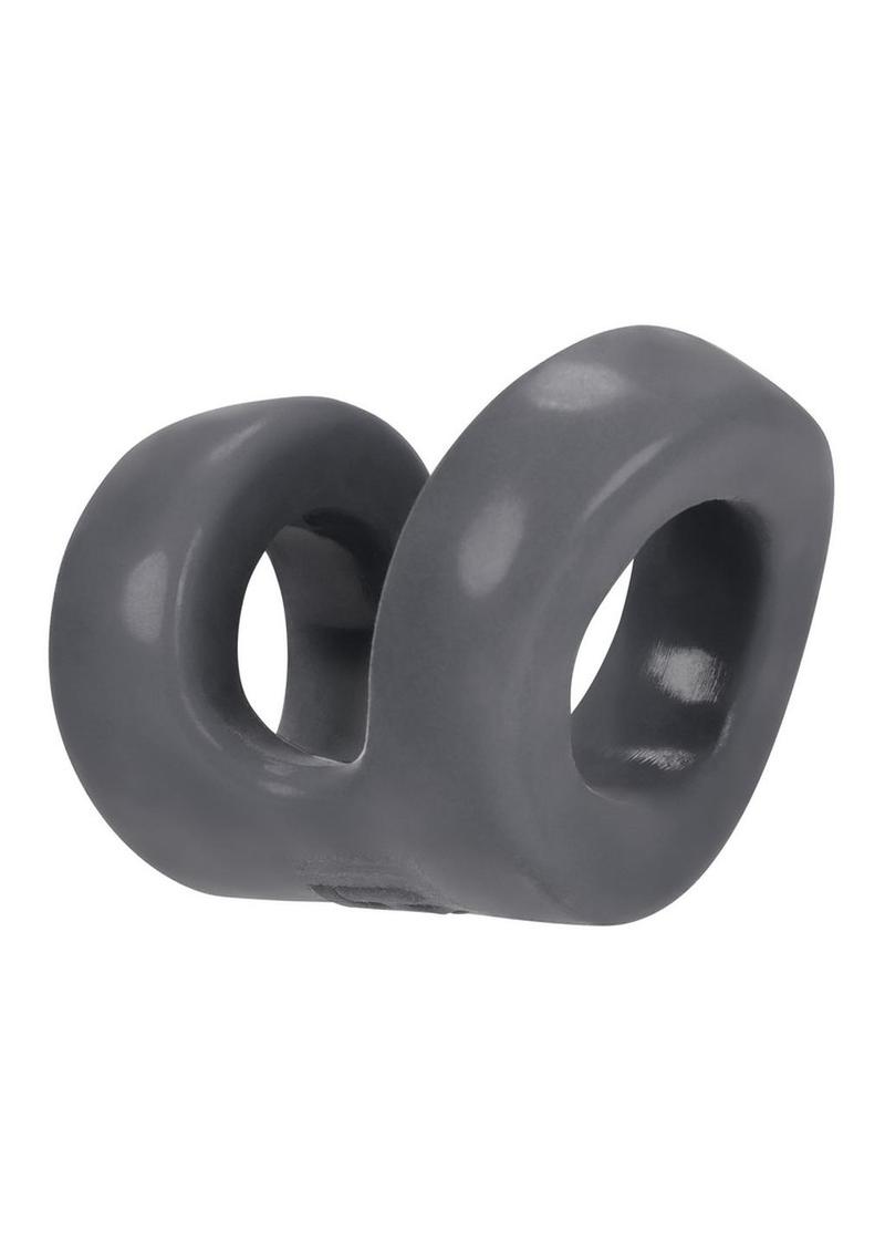 Hunkyjunk Connect Silicone Ball Tugger Cock Ring - Gray/Grey