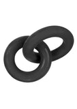 Hunkyjunk Duo Silicone Double Cock Ring - Black