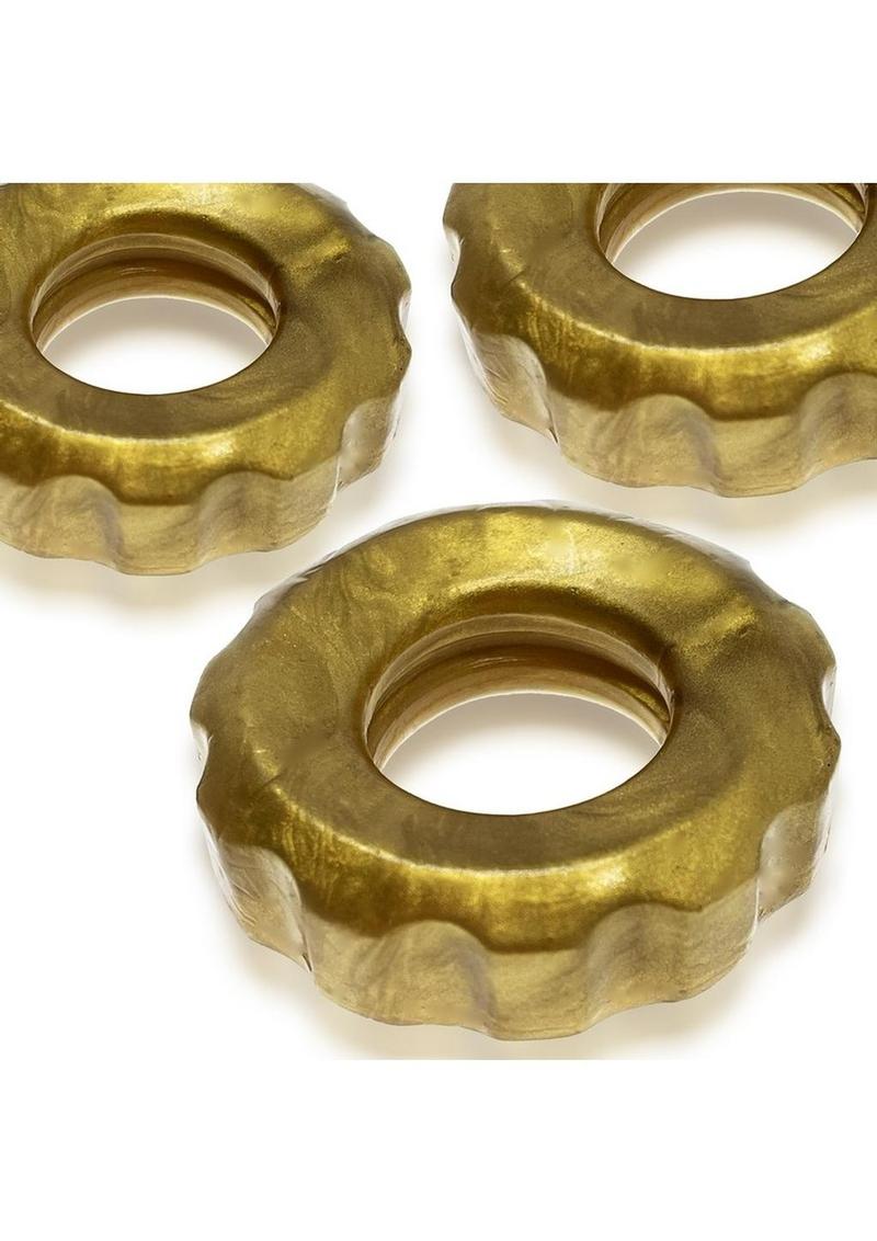 Hunkyjunk Huj Cockrings - Bronze Metal - 3 Pack