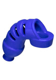 Hunkyjunk Lockdown Silicone Chastity Cage - Blue