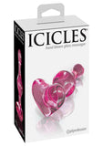 Icicles No 75 Beaded Heart Shaped Glass Anal Plug