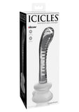 Icicles No. 88 Glass G-Spot Wand with Bendable Silicone Suction Cup