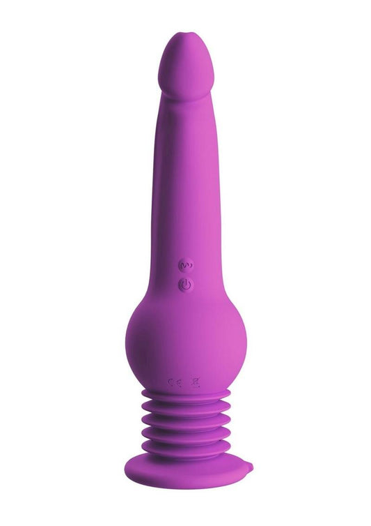 Impressions New York Rechargeable Silicone Gyro-Quake Dildo - Purple