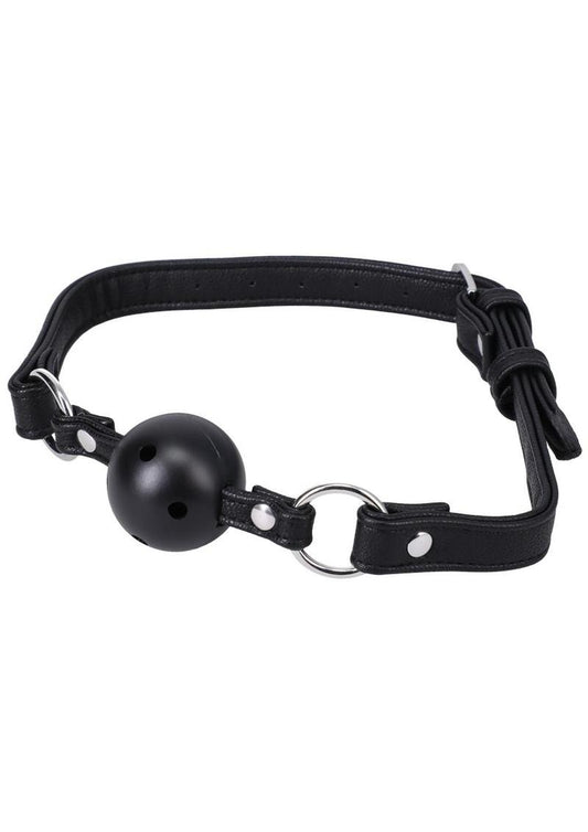 In A Bag Vegan Leather Ball Gag - Black