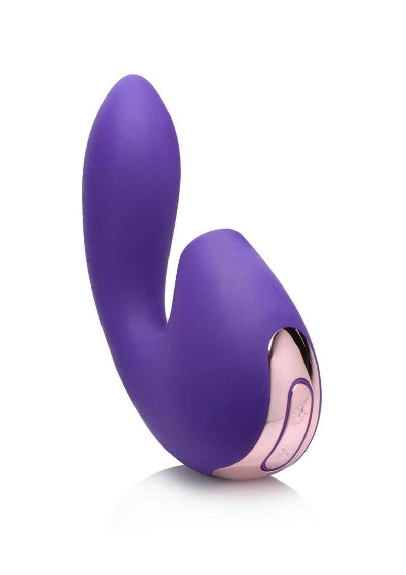 Inmi Shegasm Elevate G-Spot Silicone Rechargeable Vibrator with Clitoral Stimulator - Purple