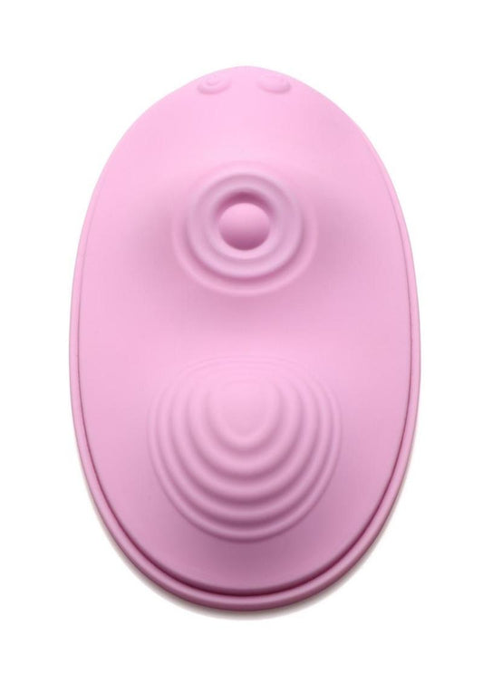 Inmi The Pulse Slider Pulsing and Vibrating Rechargeable Silicone Pad with Remote Control - Pink