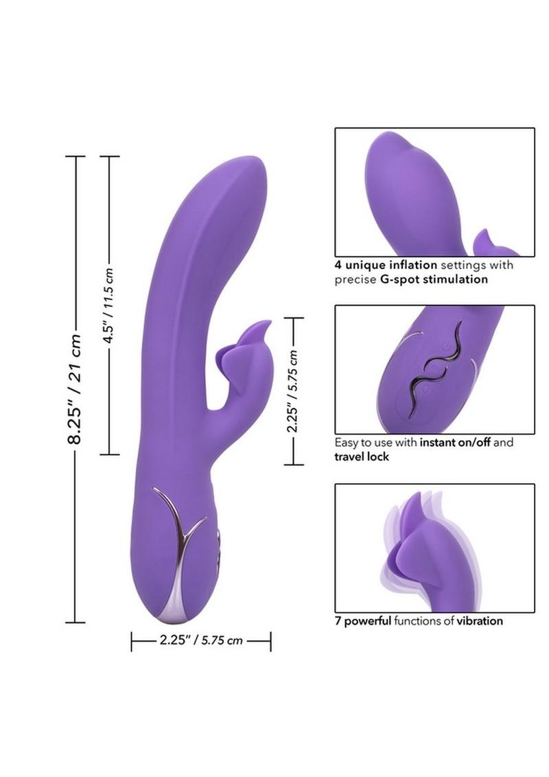 Insatiable G Inflatable G-Flutter Silicone Rechargeable Vibrator - Purple