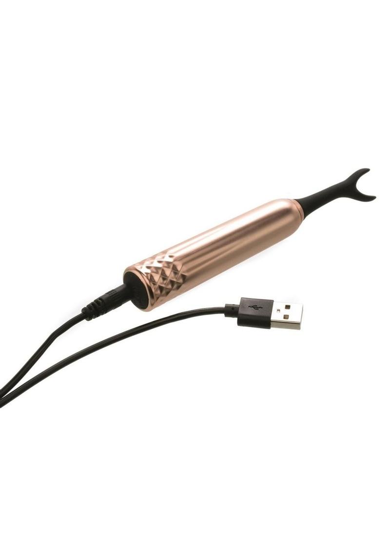 Intense Triple Tip Massager Silicone Rechargeable - Rose Gold - Set