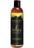 Intimate Earth Relax Aromatherapy Massage Oil Lemongrass and Coconut - 4oz