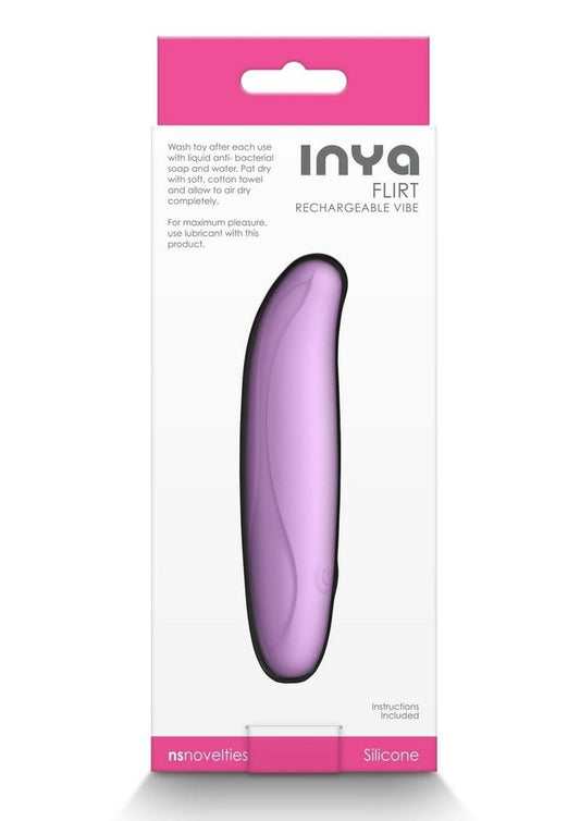 Inya Flirt Rechargeable Silicone Vibrator - Lavender/Purple