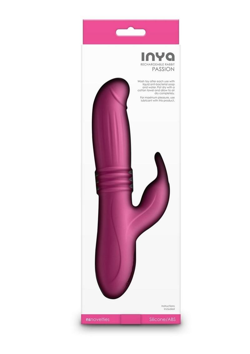 Inya Passion Rechargeable Silicone Rabbit Vibrator - Pink