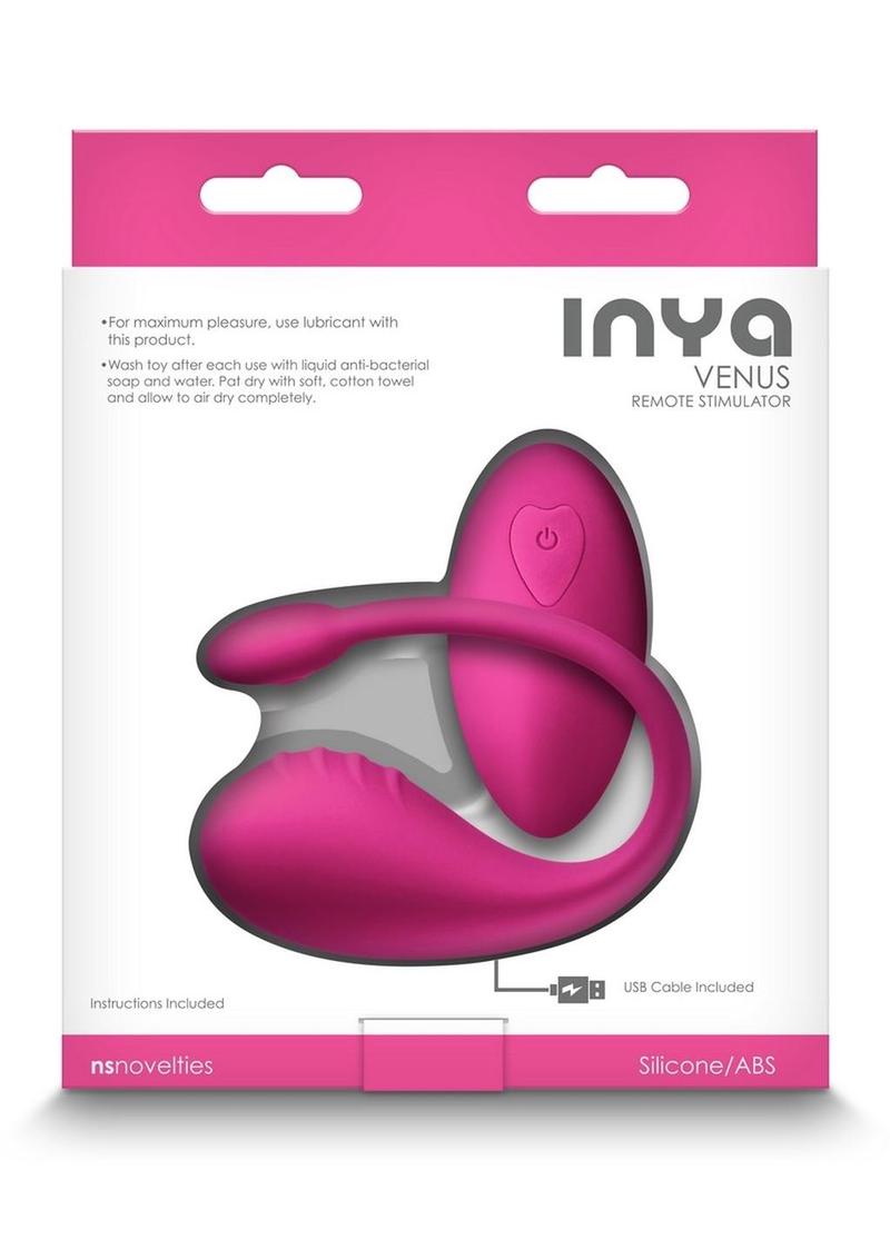 Inya Venus Rechargeable Silicone Vibrator with Remote Control - Pink