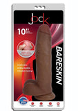 Jock Bareskin Realistic Dong with Balls - Caramel - 10in