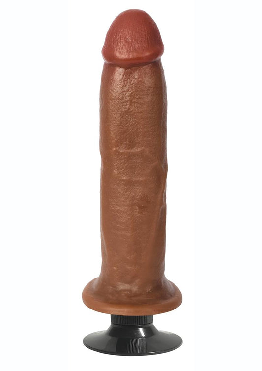 Jock Bareskin Realistic Vibrating Dong - Caramel - 8in