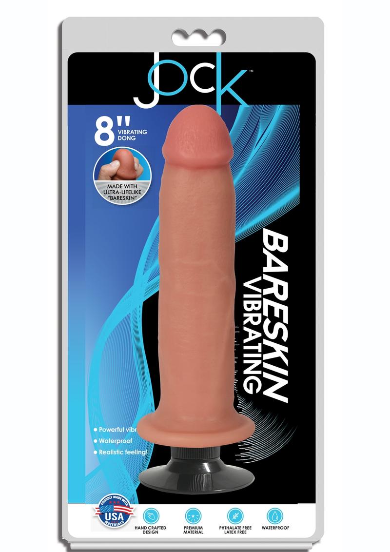 Jock Bareskin Realistic Vibrating Dong - Vanilla - 8in