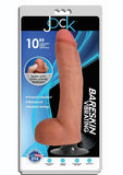 Jock Bareskin Realistic Vibrating Dong with Balls - Vanilla - 10in