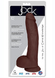 Jock Realistic Dildo with Balls - Chocolate - 10in