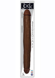 Jock Tapered Double Dildo - Chocolate - 18in