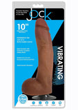 Jock Vibrating Dildo with Balls - Caramel - 10in